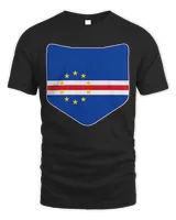 Cape Verde Flag with Printed Cape Verdian Flag Pocket T-Shirt