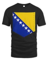 Bosnia &amp; Herzegovina Flag Shirt with Printed Bosnian Pocket