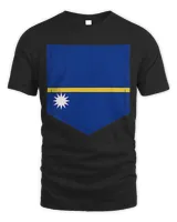 Nauru Flag with Printed Nauruan Flag Pocket T-Shirt