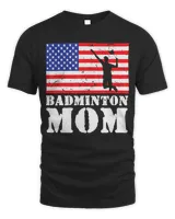 USA American Distressed Flag Badminton Dad Men Gift For Him T-Shirt