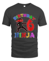 SIXTH BIRTHDAY NINJA T-shirt Age 6