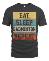 Badminton Sport Player Retro Vintage Funny Gift T-Shirt