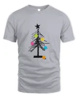 Pickleball Sports Xmas Lighting Pickleball Christmas Tree T-Shirt