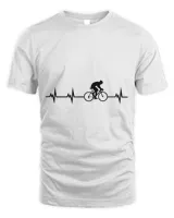 Cycling Heartbeat Black Classic T-Shirt