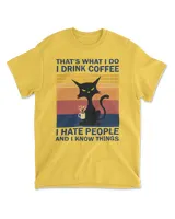 Cat Funny I Hate People Cat T-Shirt