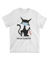 Fck Corona Funny Cat With T-Shirt
