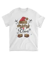 Mimi Claus Christmas, Custom Claus Leopard Print Shirt