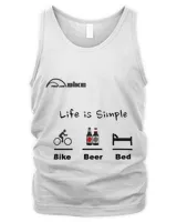 Cycling T Shirt - Life is Simple - Bike - Beer - Bed Classic T-Shirt