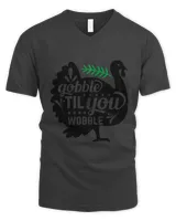 Gobble Til You Wobble Baby Outfit Toddler Thanksgiving T-Shirt