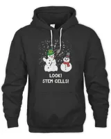 funny biologist christmas gift science snowman stem cells t-shirt