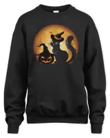 Black Cat Cat Black Cat Pumpkin Full Moon Halloween Ghosts Men Women Kids Kitty Kitten