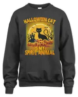 Black Cat Halloween Cat Is My Spirit Animal Funny Kitty 728 Cat Lover