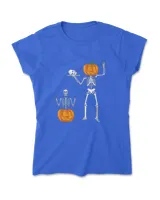 Funny Skeleton Pumpkin Happy Halloween Scary Halloween