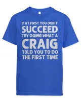 craig funny surname family tree birthday reunion idea t-shirt