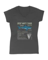 Great White Shark Facts Educational Shark Lover Sharks Tooth T-Shirt