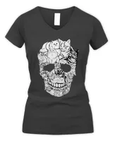 Halloween Costume Skull Cat T-Shirt