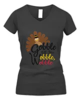 Gobble Til You Wobble Baby Outfit Thanksgiving Turkey T-Shirt
