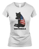 Black Cat Meowrica Flag