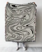 Marble Stone Blanket, Throw Fleece Blanket For Bedroom