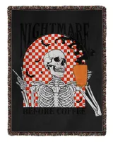 Nightmare Before Coffee Halloween Skeleton Drinking Coffee Hoodies Tank Tops