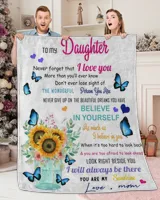 Mom To Sunflower Daughter-Never Forget That You Are My Sunshine blanket