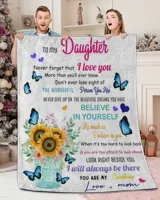 Mom To Sunflower Daughter-Never Forget That You Are My Sunshine blanket