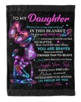 TO MY DAUGHTER LOVE  Quilt Fleece Blanket Bundle