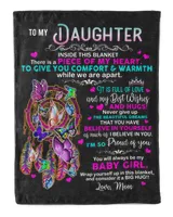 To My Dauughter full Color Quilt Fleece Blanket Bundle