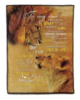 Father's Day Gifts, To My Dad Papa Pop Daddy Quilt Fleece Blanket