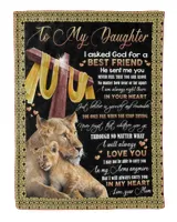 Lion To My Daughter Quilt Fleece Blanket Bundle