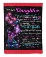 TO MY DAUGHTER LOVE  Quilt Fleece Blanket Bundle