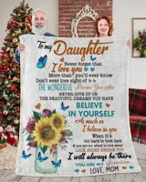 To my Daughter I love you gift for christmas Blanket