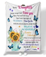 Mom To Sunflower Daughter-Never Forget That You Are My Sunshine blanket