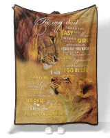 Father's Day Gifts, To My Dad Papa Pop Daddy Quilt Fleece Blanket