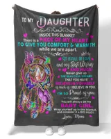 To My Dauughter full Color Quilt Fleece Blanket Bundle