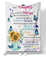 Mom To Sunflower Daughter-Never Forget That You Are My Sunshine blanket