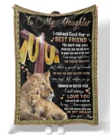 Lion To My Daughter Quilt Fleece Blanket Bundle