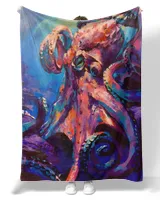 Rainbow Colorful Octopus Blanket
