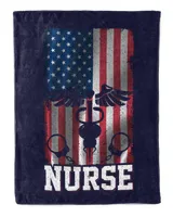Nurses Equipment With Vintage US Flag
