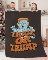 Trick Or Trump Ghost Halloween Distressed Groovy Retro Style Long Sleeve Tank tops Hoodies
