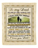 Father's Day Gifts, To My Dad Papa Pop Daddy Quilt Fleece Blanket