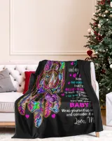 To My Dauughter full Color Quilt Fleece Blanket Bundle