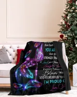 You Are Braver Than You Think Stronger Than You Believe Quilt Fleece Blanket Bundle
