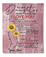 Mom To Sunflower Daughter-Never Forget That You Are My Sunshine blanket