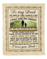 Father's Day Gifts, To My Dad Papa Pop Daddy Quilt Fleece Blanket