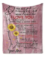 Mom To Sunflower Daughter-Never Forget That You Are My Sunshine blanket