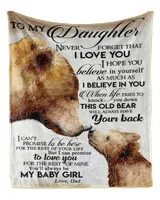 To My Daughter Bear Family, Never forget that i love you i hope you blanket