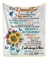 To my Daughter I love you gift for christmas Blanket