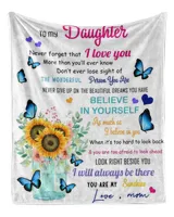 Mom To Sunflower Daughter-Never Forget That You Are My Sunshine blanket