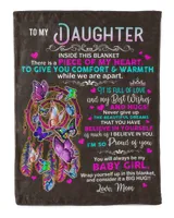 To My Dauughter full Color Quilt Fleece Blanket Bundle